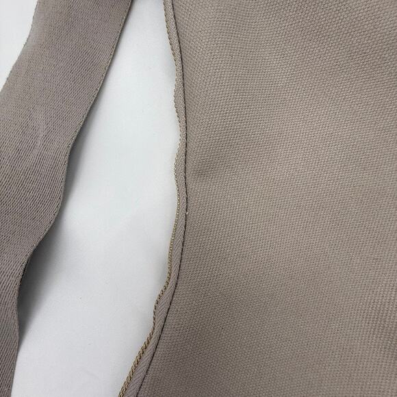 July Everyday Crescent Crossbody Bag in Taupe Beige 100% Cotton Minimalist Style - Picture 14 of 16